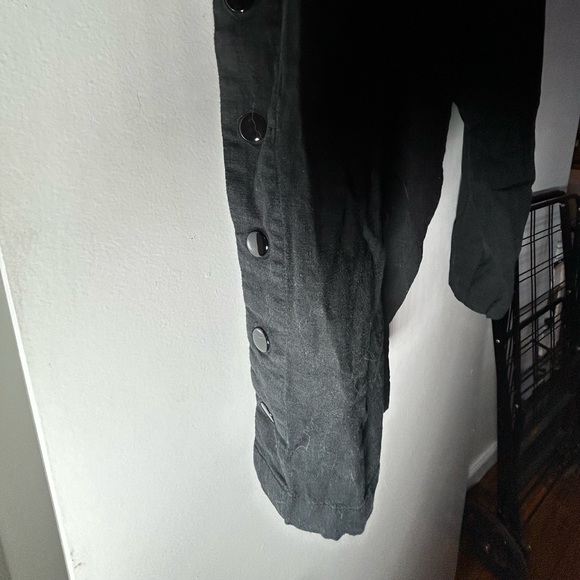 Linen Tearaway Pants - Black - Picture 2 of 5